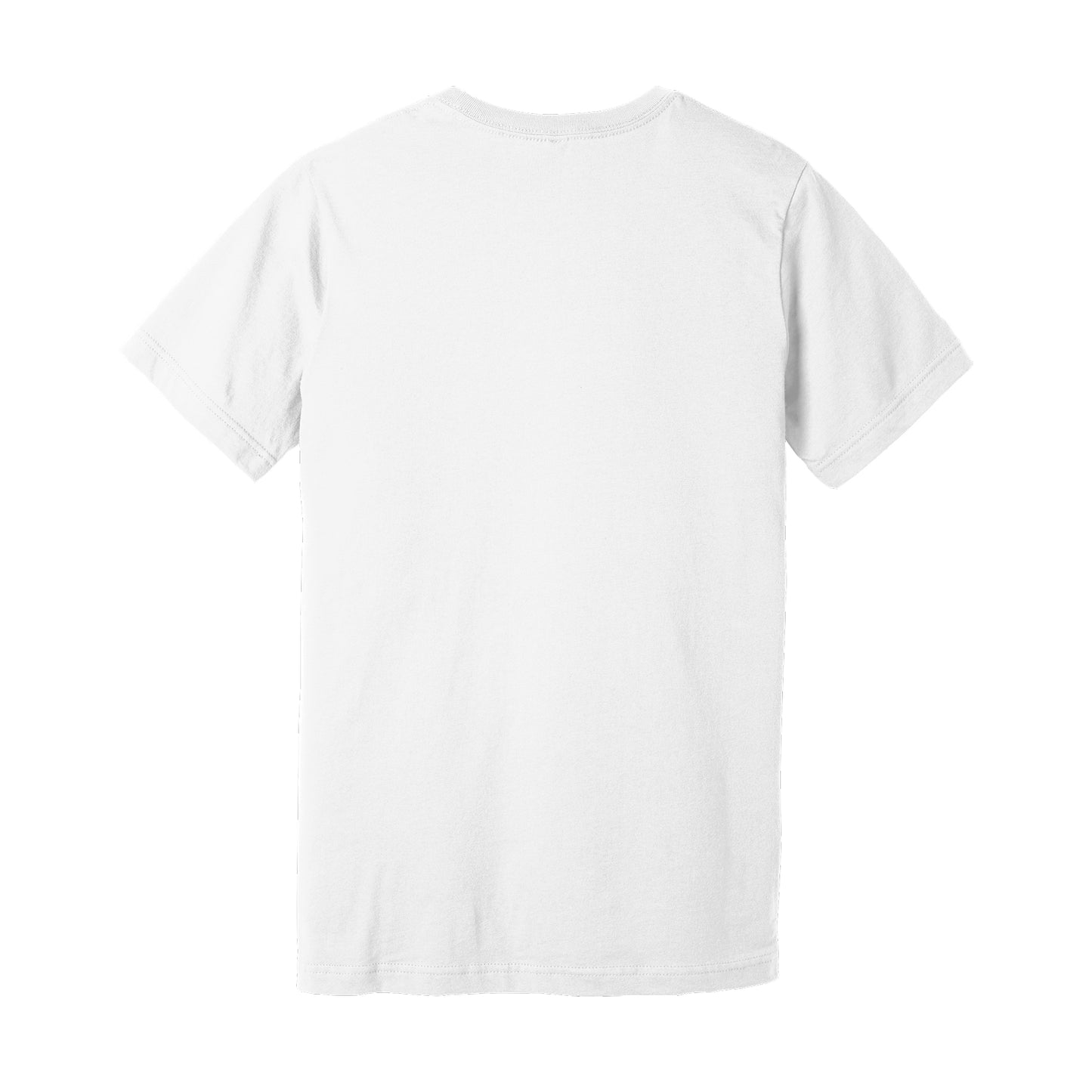 Back view of white Premium Soft T-shirt