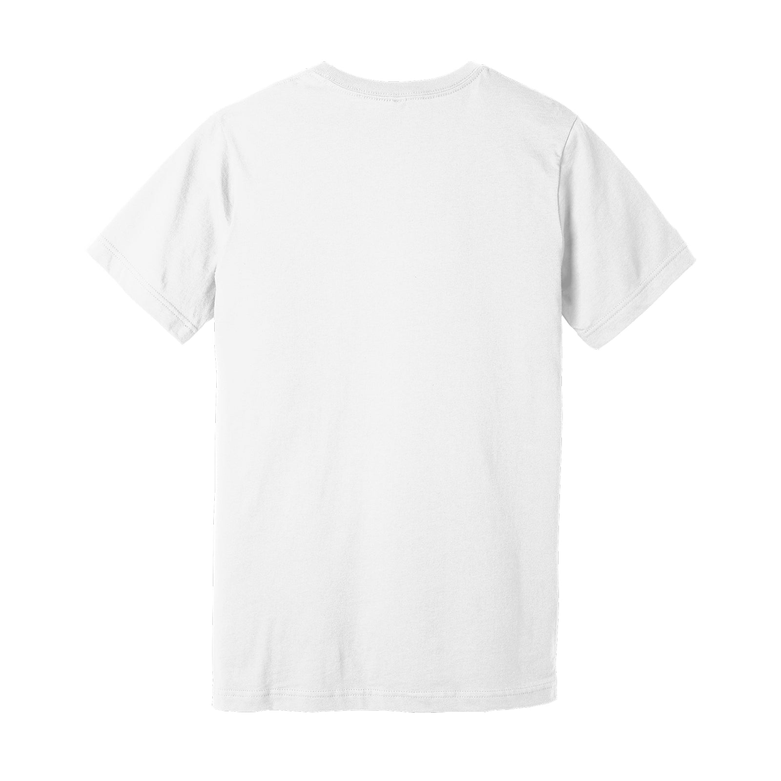Back view of white Premium Soft T-shirt