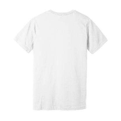 Back view of white Premium Soft T-shirt