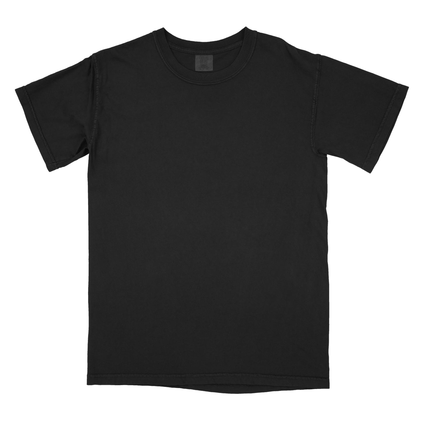 Front view of black Comfort Heavyweight T-shirt