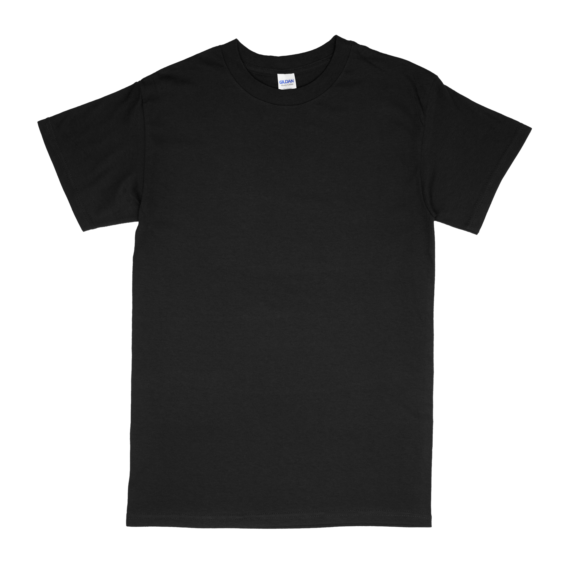 Front view of black Standard Basic T-shirt